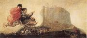 Francisco Goya Fantastic Vision or Asmodea oil painting on canvas